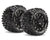 Louise Mt-Pioneer 1-10 Monster Truck Tyres Ready Glued Soft 2.8" Rims Black 1/2" Offset 2Wd Rear  (2 pcs.) LT3202SBH