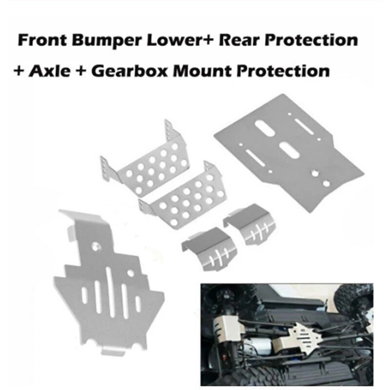 ProtonRC Whole Chassis Protector Armor Set - Silver for (TRX-4)