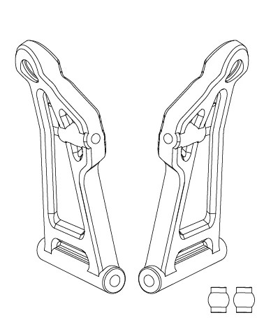 MJX Hyper Go 14211 Front Lower Suspension Arms - Part Number 14220C