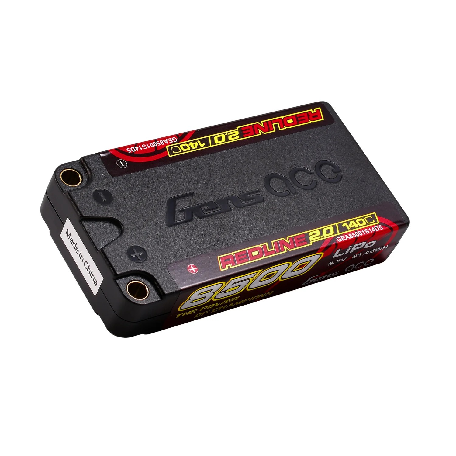 Gens ace Redline 2.0 Series 8500mAh 1S2P 3.7V 140C Lipo Battery Pack with Hardcase 65#