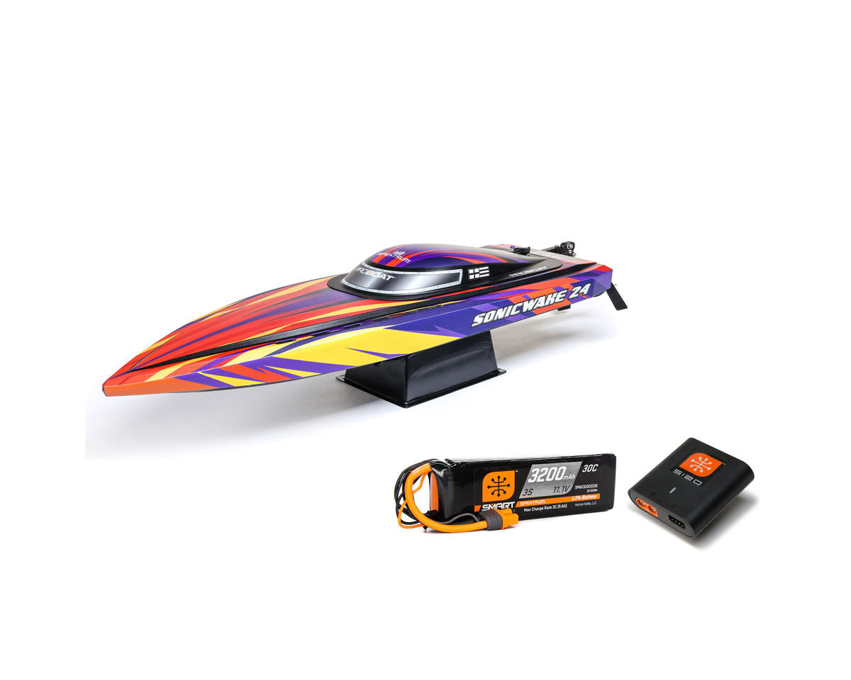 Pro Boat Sonicwake 24 Self-Righting RTR Brushless Boat Red 24" Deep-V Brushless RTR με μπαταρία & φορτιστή