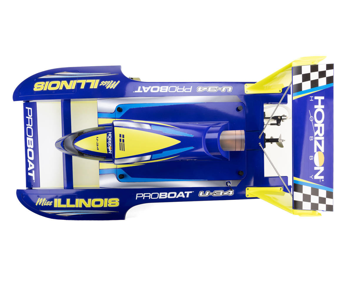 Pro Boat U-34 Miss Illinois 34" RTR Brushless Hydroplane 8S με DX3 Smart – 70+ MPH