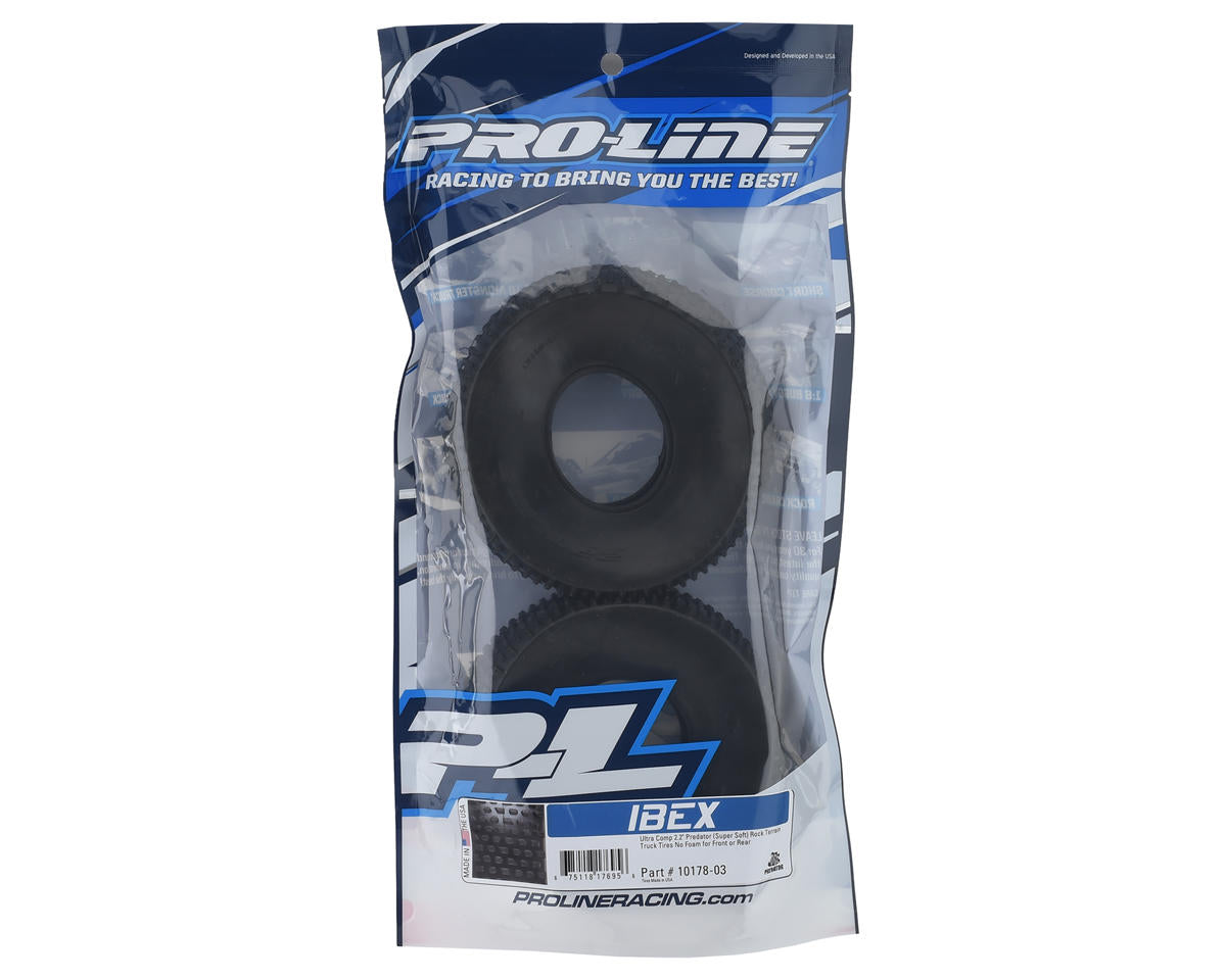 Pro-Line Ibex Ultra Comp Rock Terrain 2.2" Rock Crawler Tires (2) (Predator)