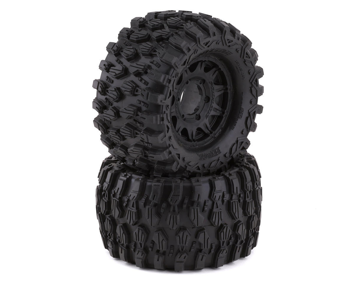 Pro-Line Hyrax 2.8" Pre-Mounted Tires w/Raid Rear Wheels (2) (Black) (M2) w/Removable 12mm Hex