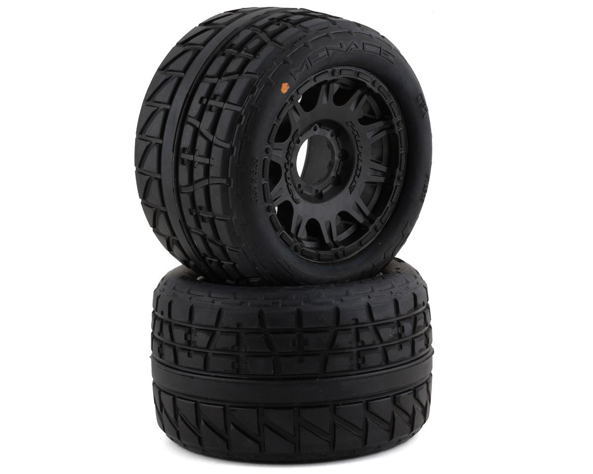 Pro-Line Menace HP Belted 3.8" Pre-Mounted Truck Tires (2) (Black) (S3) w/Raid Wheels