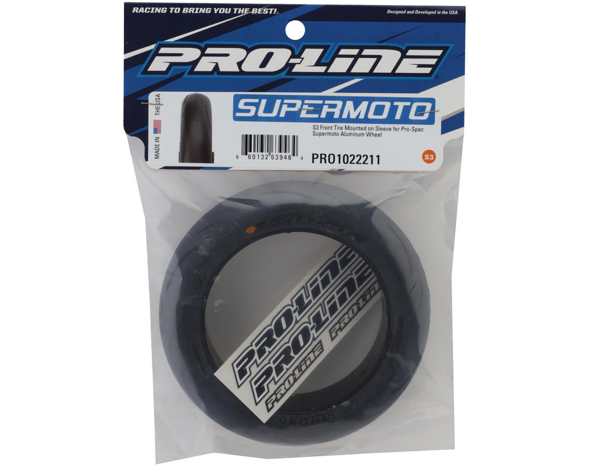 Pro-Line 1/4 Supermoto Front Tire w/Sleeve (S35 - Soft)