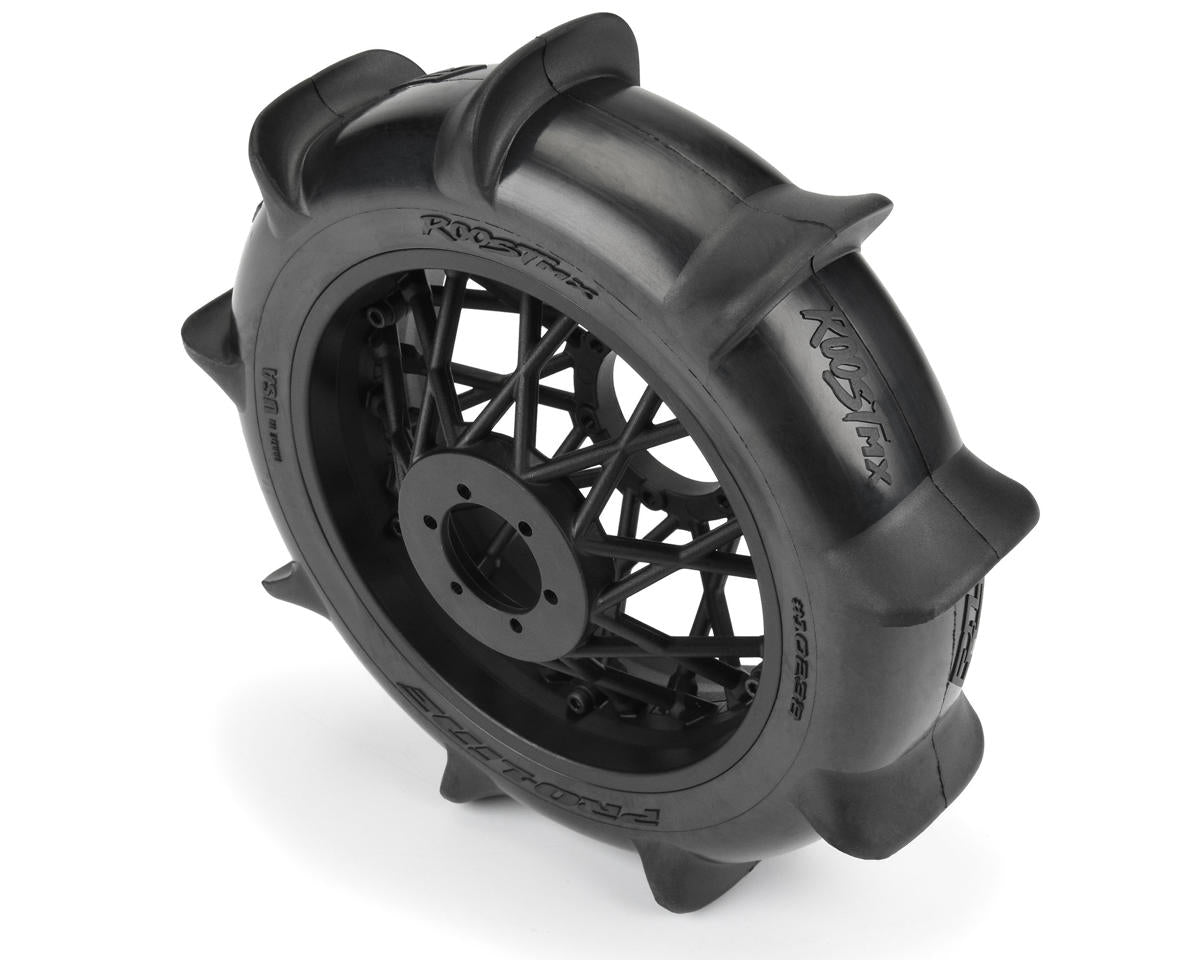 Pro-Line 1/4 Roost MX Paddle Motorcycle Rear Tire Pre-Mounted (Black) (1) (Medium)