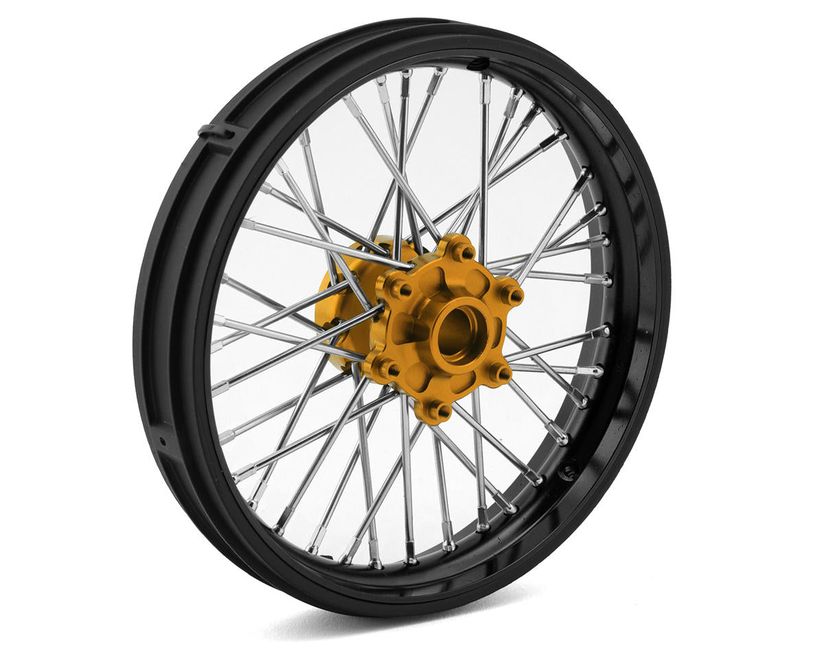 Pro-Line Promoto-MX Pro-Spec Aluminum V2 Bead Pre-Assembled Front Wheel Black/Gold για Losi Promoto-MX