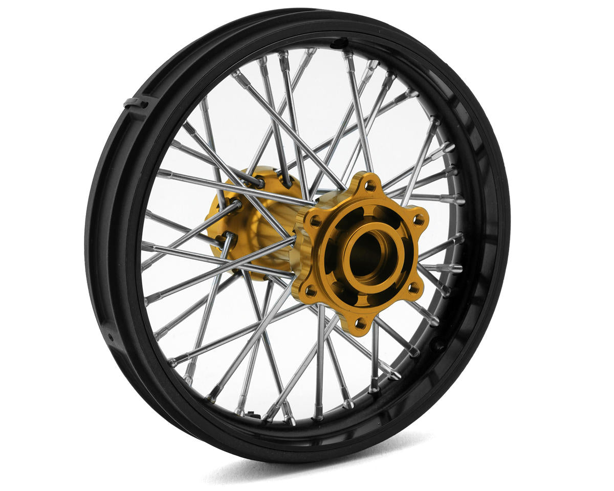 Pro-Line Promoto-MX Pro-Spec Aluminum V2 Bead Pre-Assembled Rear Wheel Black/Gold για Losi Promoto-MX