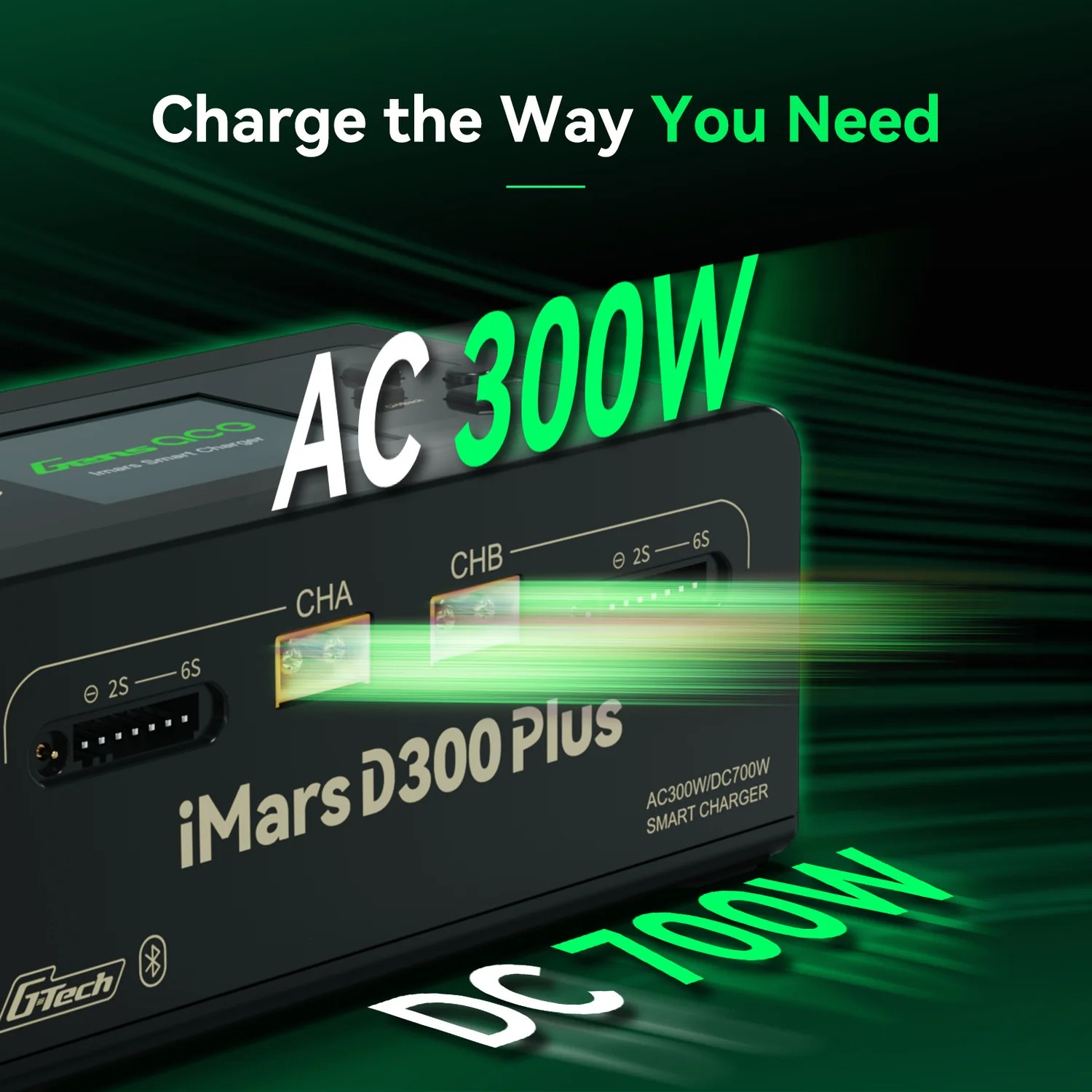 Gens ace iMars D300 Plus Smart Charger Dual Channel | G-Tech | Bluetooth | Racerc