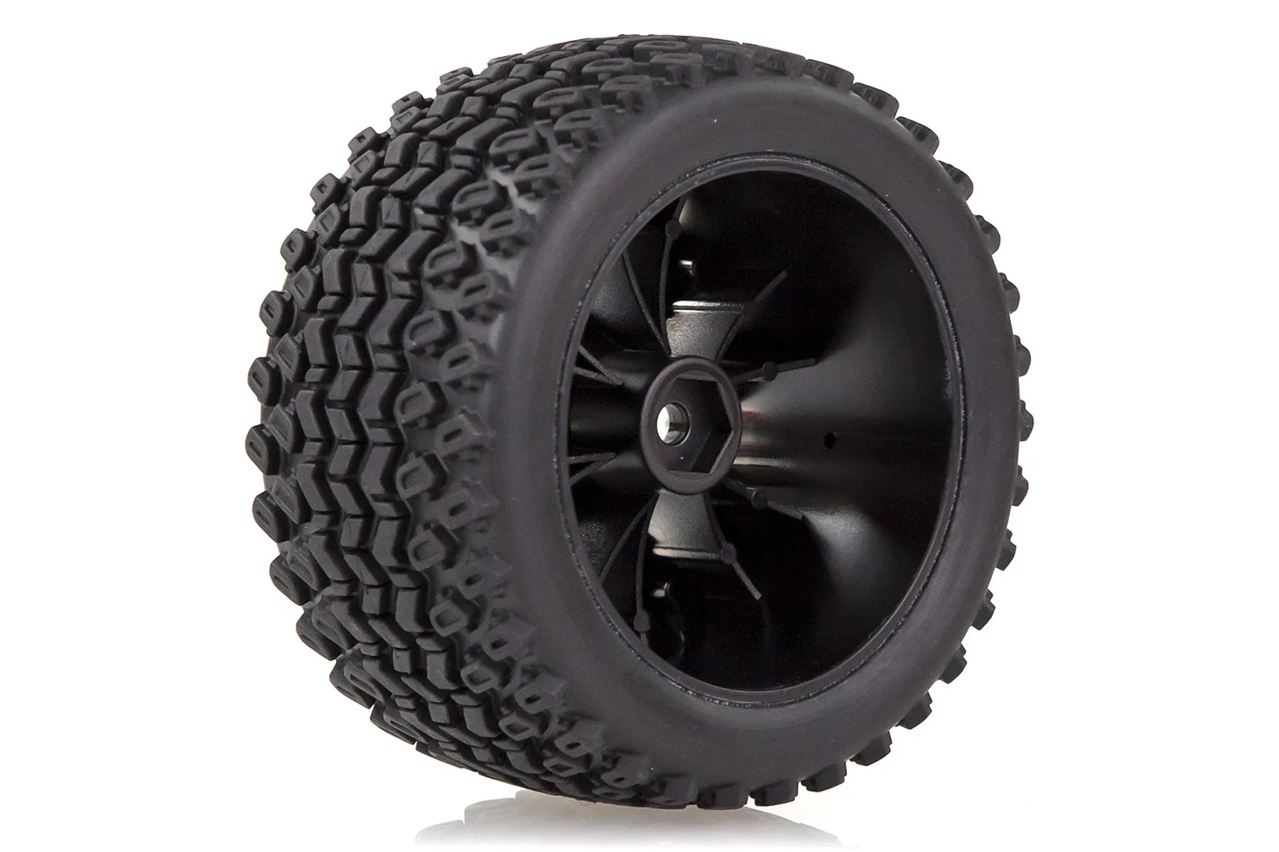 Louise 2.8" ST-Hummer Tyres on (1/2 Offset) Chrome Rims - Glued Wheels 2Pcs