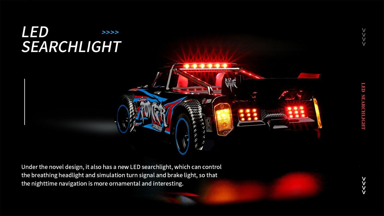 WLtoys 104072 RTR 1/10 2.4G 4WD 60km/h Flat Sport Car Racing Car with 3650 Brushless Motor