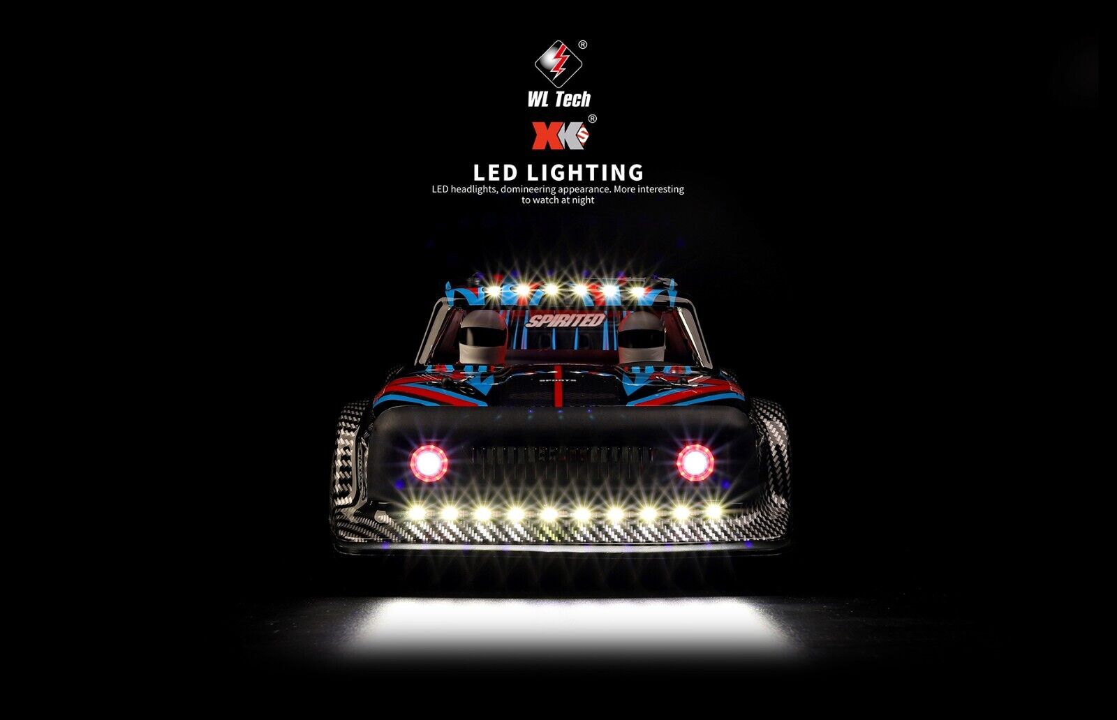 WLtoys 104072 RTR 1/10 2.4G 4WD 60km/h Flat Sport Car Racing Car with 3650 Brushless Motor