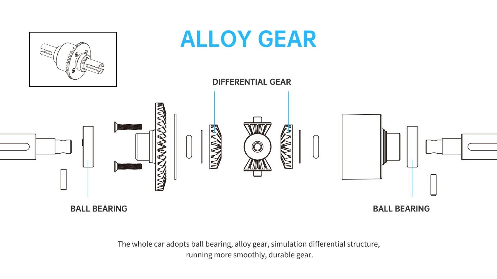 WLtoys 104072 RTR 1/10 2.4G 4WD 60km/h Flat Sport Car Racing Car with 3650 Brushless Motor