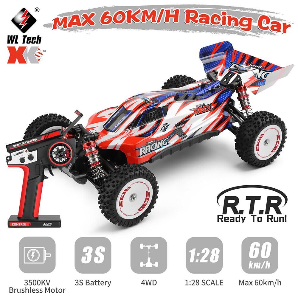 WLtoys 124008 1/12 4WD 2.4G 60km/h Αγωνιστικό αυτοκίνητο χωρίς ψήκτρες κινητήρα υψηλής ταχύτητας