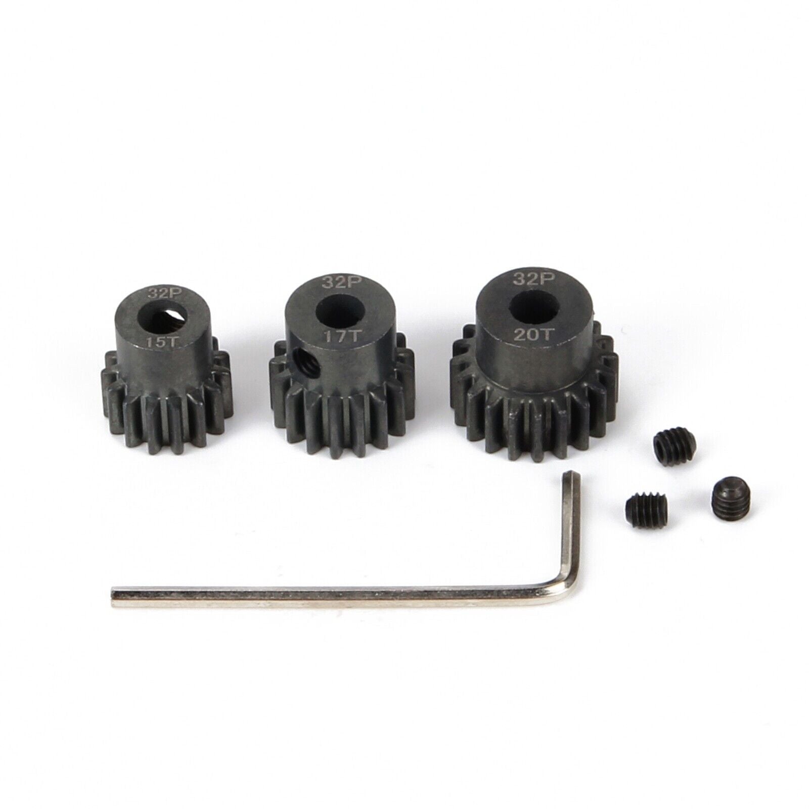 PROTONRC PINION GEAR 15T/17T/20T 0.8MOD SAFE-D5mm w/M2 Wrench for 1-10 ARRMA 3S