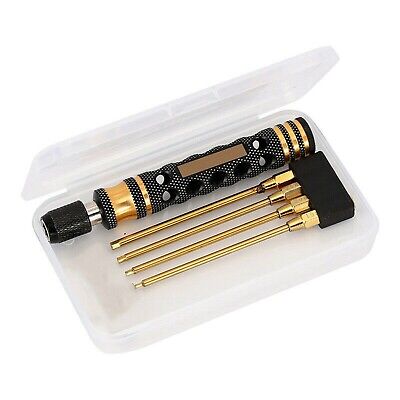 ProtonRC 4 in 1 Magnetic Screwdriver Set titanium tips hex 1.5/2/2.5/3 with clear plastic box