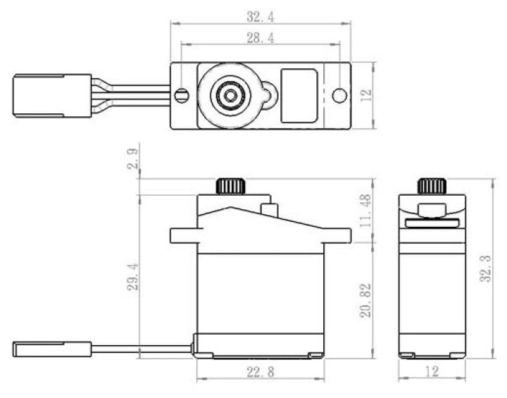 Savox SH-0255MG Plus – Ψηφιακό Micro Servo με Μεταλλικά Γρανάζια 3,9kg