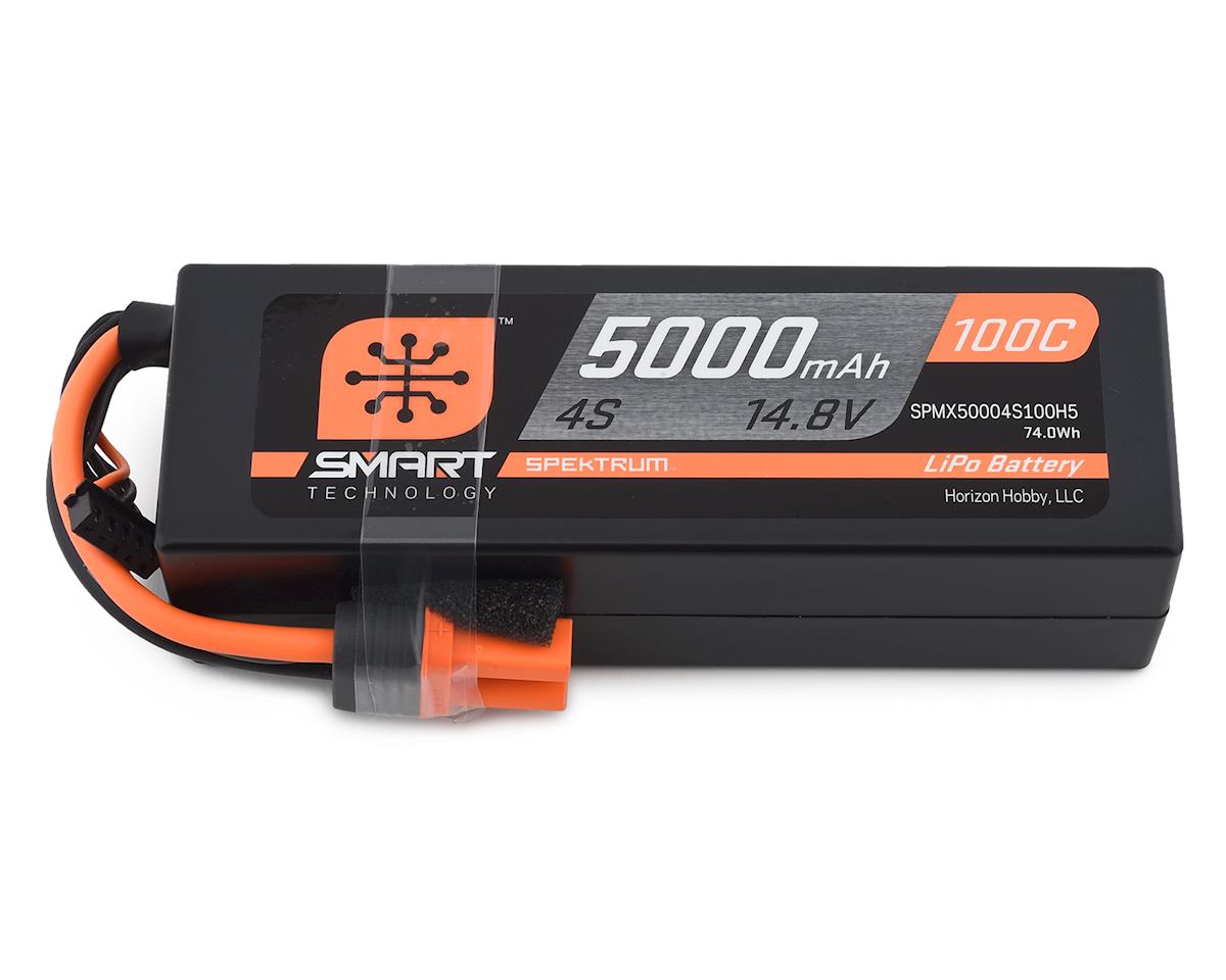 Spektrum Smart LiPo 4S 5000mAh 100C Hard Case IC5 14.8V | Racerc