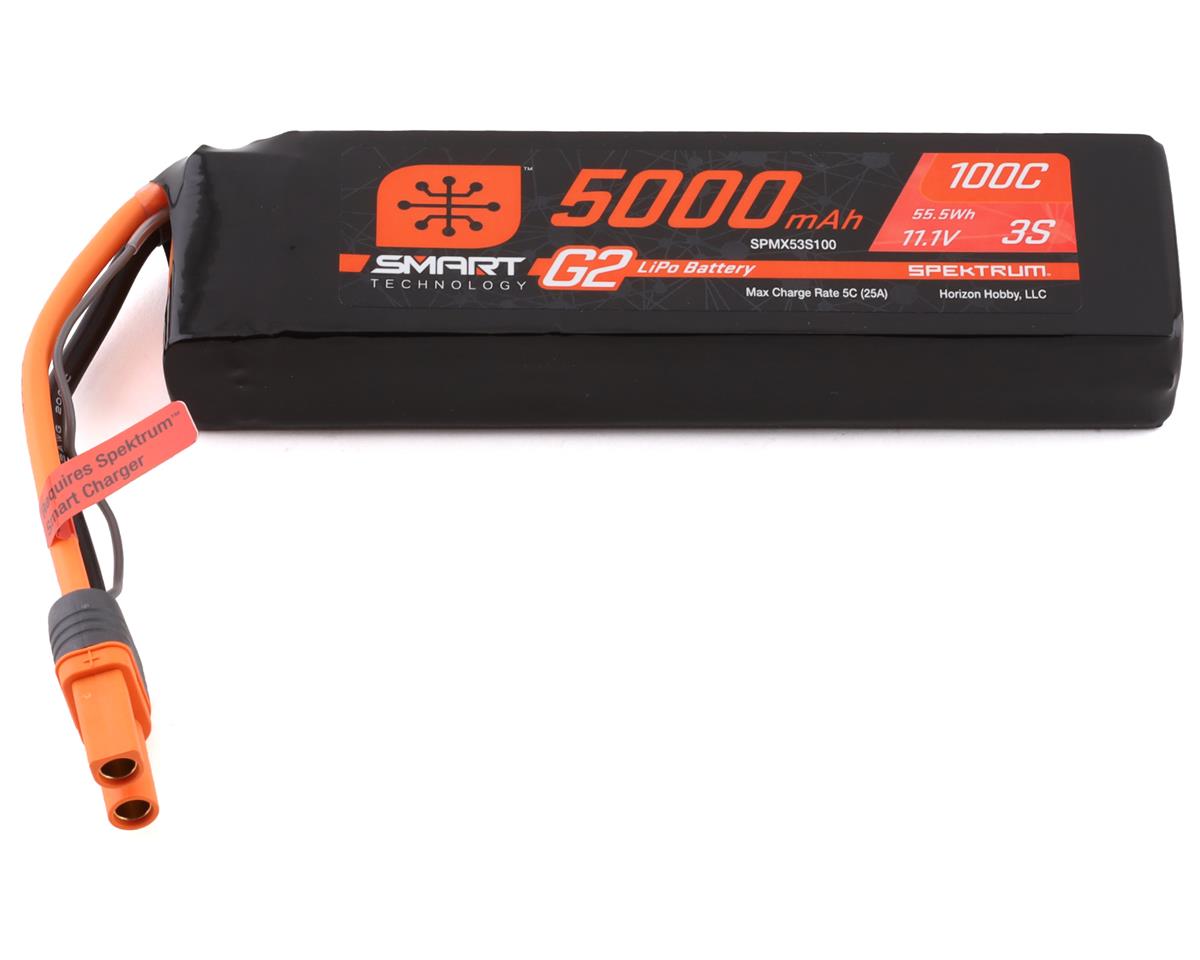 Spektrum Smart G2 LiPo 3S 5000mAh 100C IC5 11.1V | Racerc