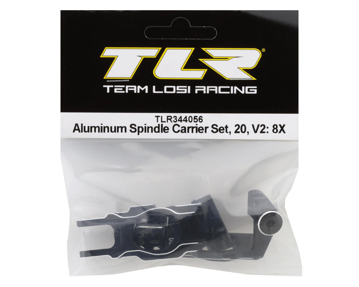 Team Losi Racing 8IGHT-X/E 2.0 Aluminum V2 Front Spindle Carrier (2) (20°)