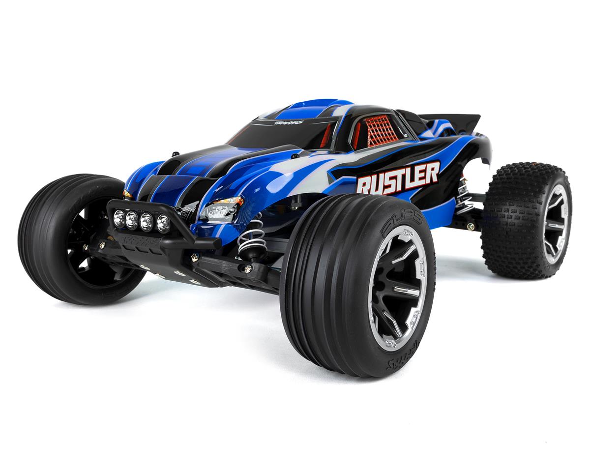 Traxxas Rustler 1/10 RTR Stadium Truck (Red) w/LED Lights, TQ 2.4GHz Radio, Battery & DC Charger