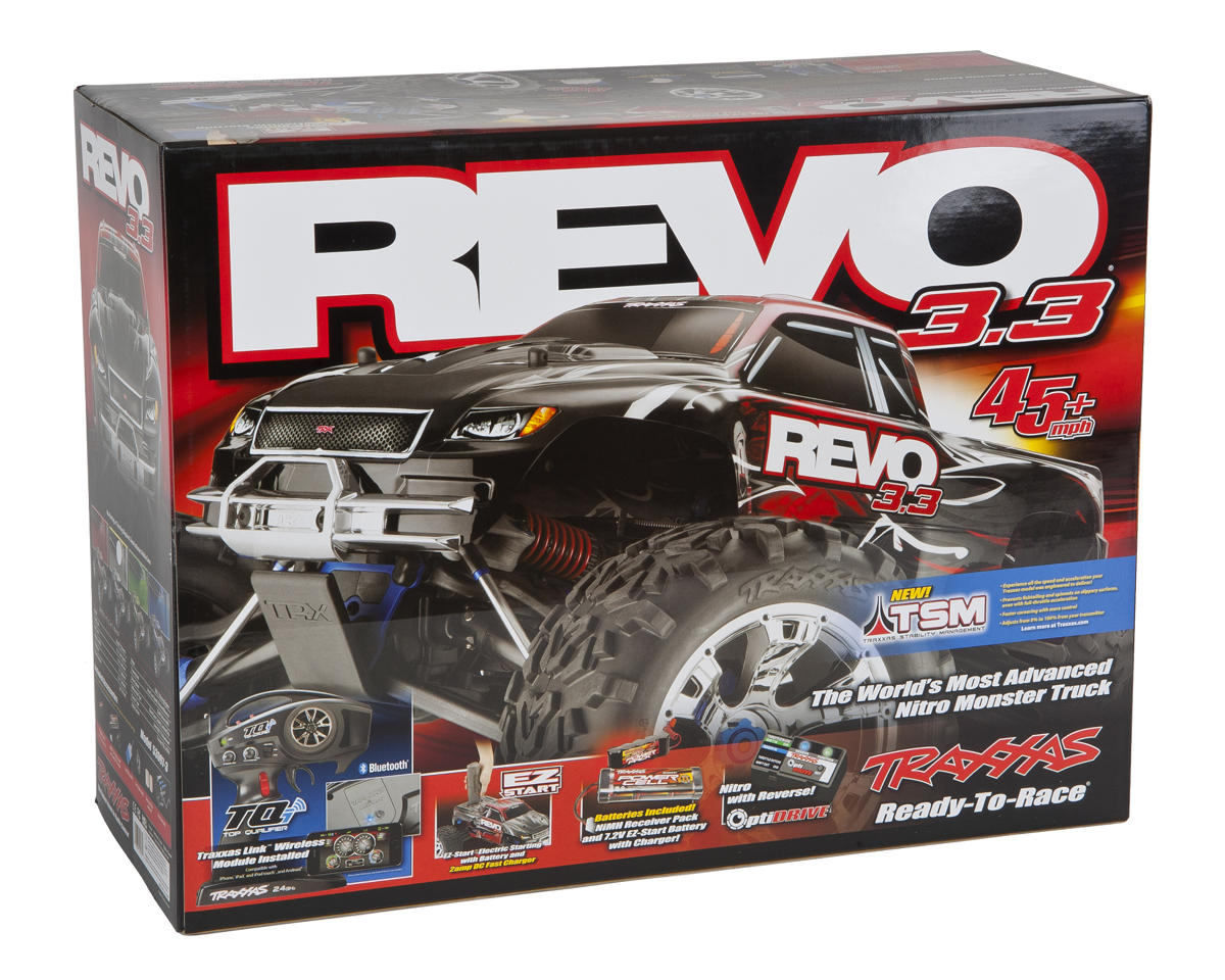 Traxxas Revo 3.3 4WD RTR Nitro Monster Truck w/TQi (Green) 2.4Ghz Radio, TSM, Batteries & DC Charger