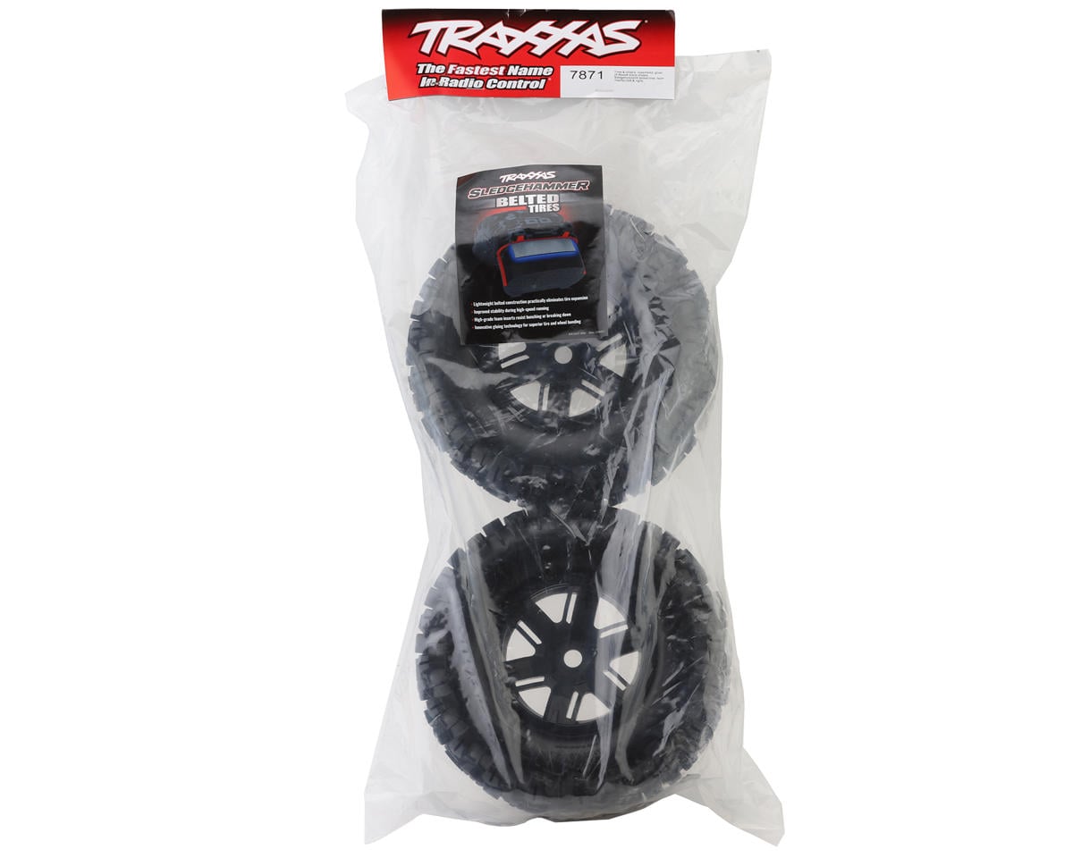 Traxxas 7871 – Τροχοί Sledgehammer Belted για X-Maxx και XRT, μαύροι (2 τεμ.)