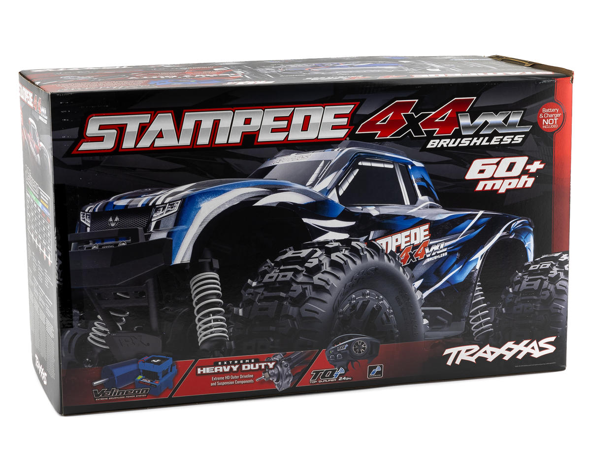 Traxxas Stampede 4x4 VXL Brushless RTR 1/10 4WD Monster Truck (Blue) w/TQi 2.4GHz Radio & TSM