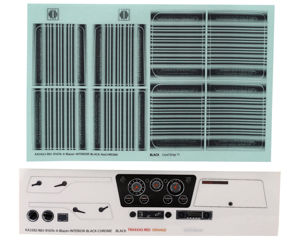 Traxxas TRX-4 1969-1972 Blazer Μαύρο Εσωτερικό Interior Kit