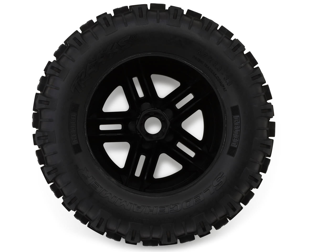 Traxxas Sledgehammer Belted 3.8" Pre-Mounted Monster Truck Tires (2) με 17mm Splined Hex