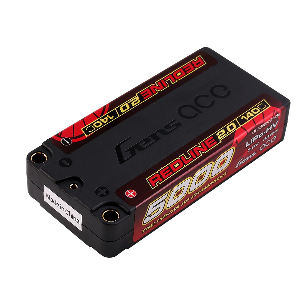 Gens ace Redline 2.0 Series 5000mAh 2S HV 140C Hardcase LiPo | Racerc