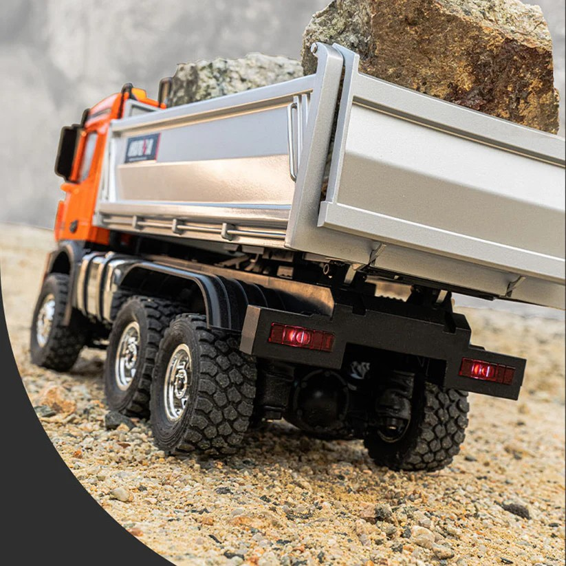 HUINA 1598 1/14 2.4G Remote Control Dumper 6x6 Engineering Transport Vehicle Lifting Rod Tipper
