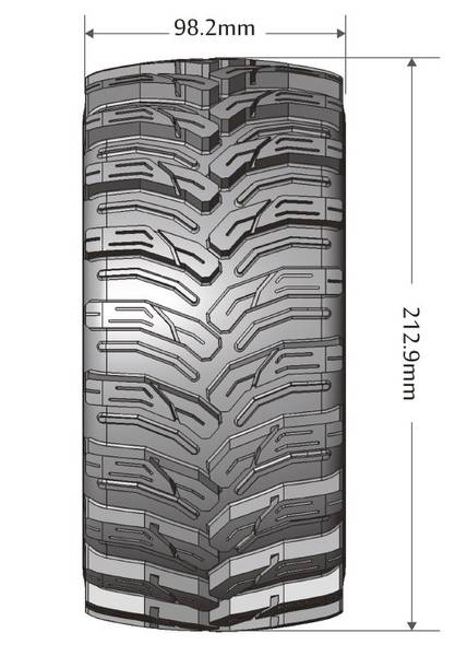 Louise Tires & Wheels X-CYCLONE Arrma Kraton 8S 24mm (MFT) (2) LR-T3298BM