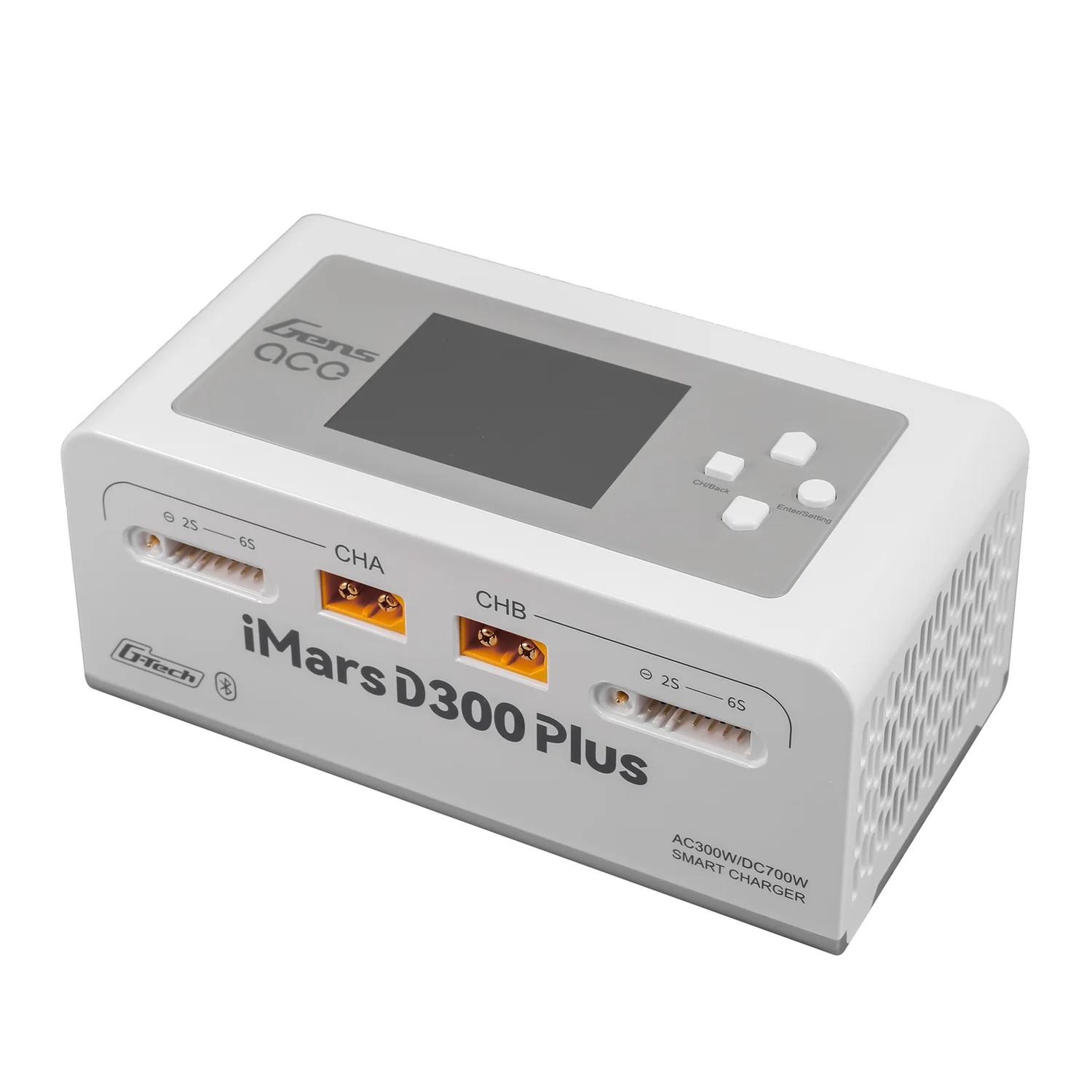 Gens ace iMars D300 Plus Smart Charger Dual Channel | G-Tech | Bluetooth | Racerc