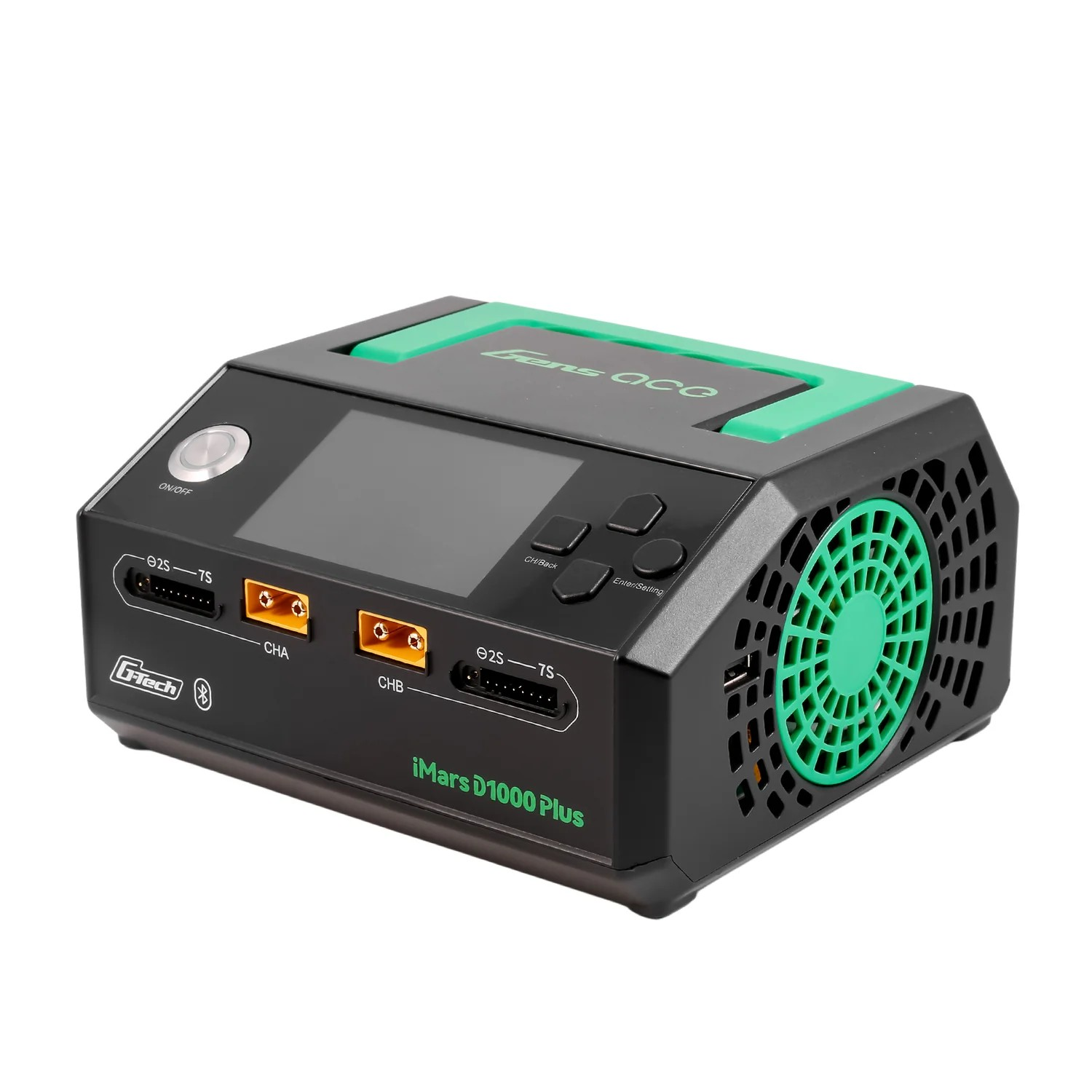 Gens ace iMars D1000 Plus Smart Charger Dual Channel | AC 1000W | G-Tech | Bluetooth App Control