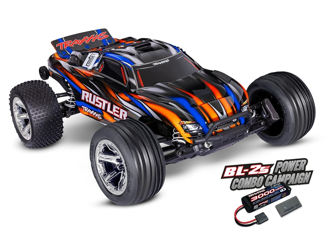 Traxxas Rustler BL-2s HD 1/10 RTR 2WD Brushless Stadium Truck  w/BL-2s ESC & TQ 2.4GHz Radio
