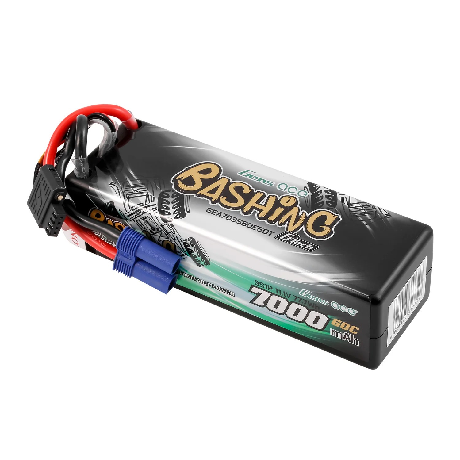 Gens ace Bashing Series 7000mAh 11.1V 3S 60C G-Tech LiPo (EC5) | Racerc