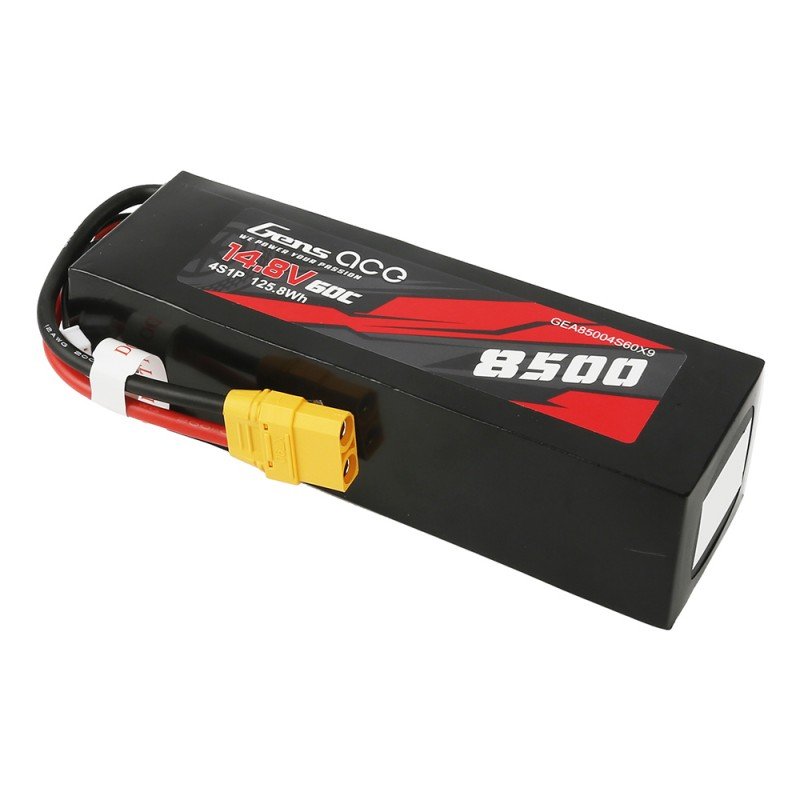 Gens ace 8500mAh 14,8V 60C 4S1P Lipo Battery Pack Θήκη Υλικού PC με βύσμα XT90
