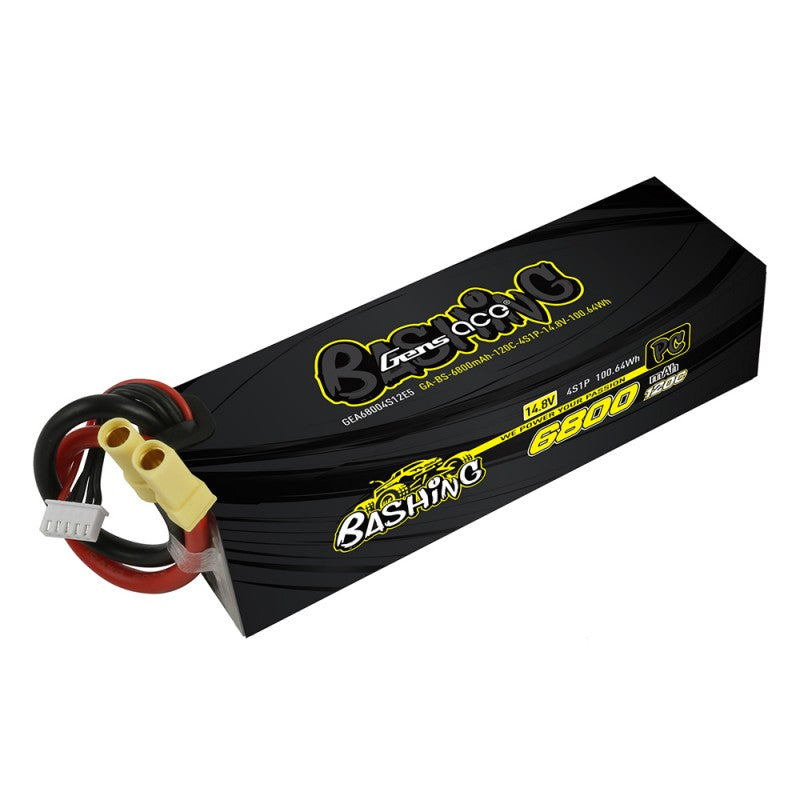 Gens ace 6800mAh 14.8V 120C 4S1P Lipo Battery Pack with EC5-Bashing Series