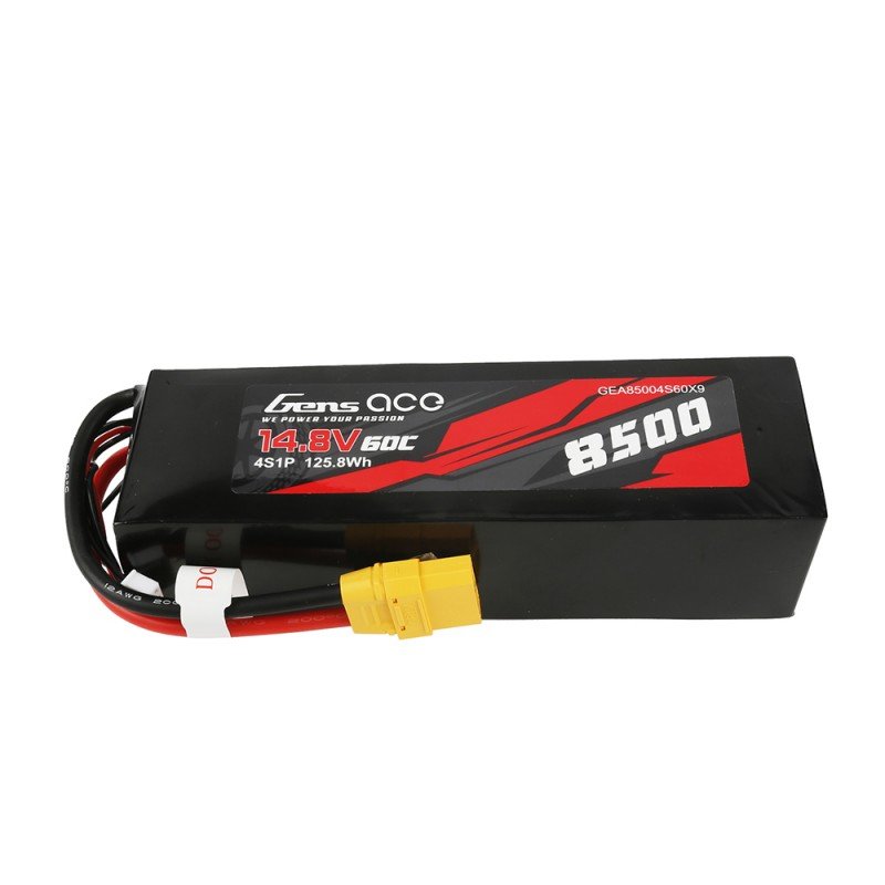 Gens ace 8500mAh 14,8V 60C 4S1P Lipo Battery Pack Θήκη Υλικού PC με βύσμα XT90