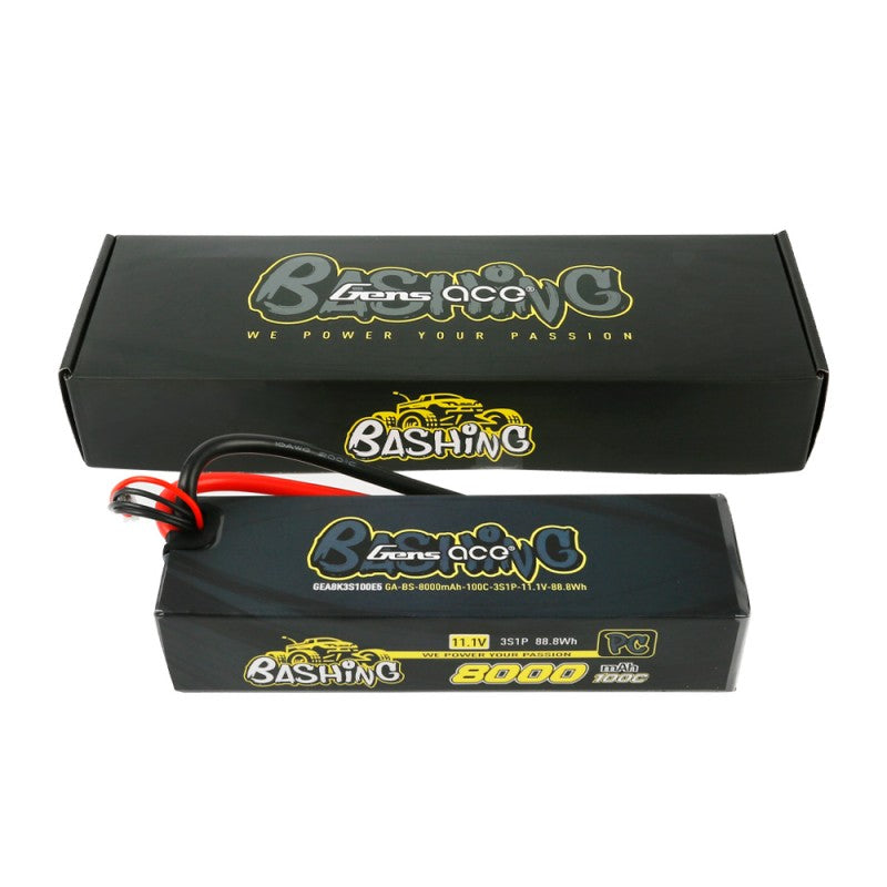 Gens ace 8000mAh 11.1V 100C 3S1P Lipo Battery Pack with EC5-Bashing Series