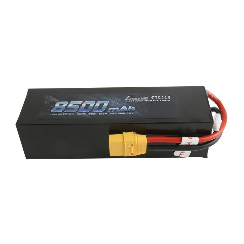 Gens ace 8500mAh 14.8V 50C 4S1P Lipo Battery Pack PC Material Case with XT90 plug