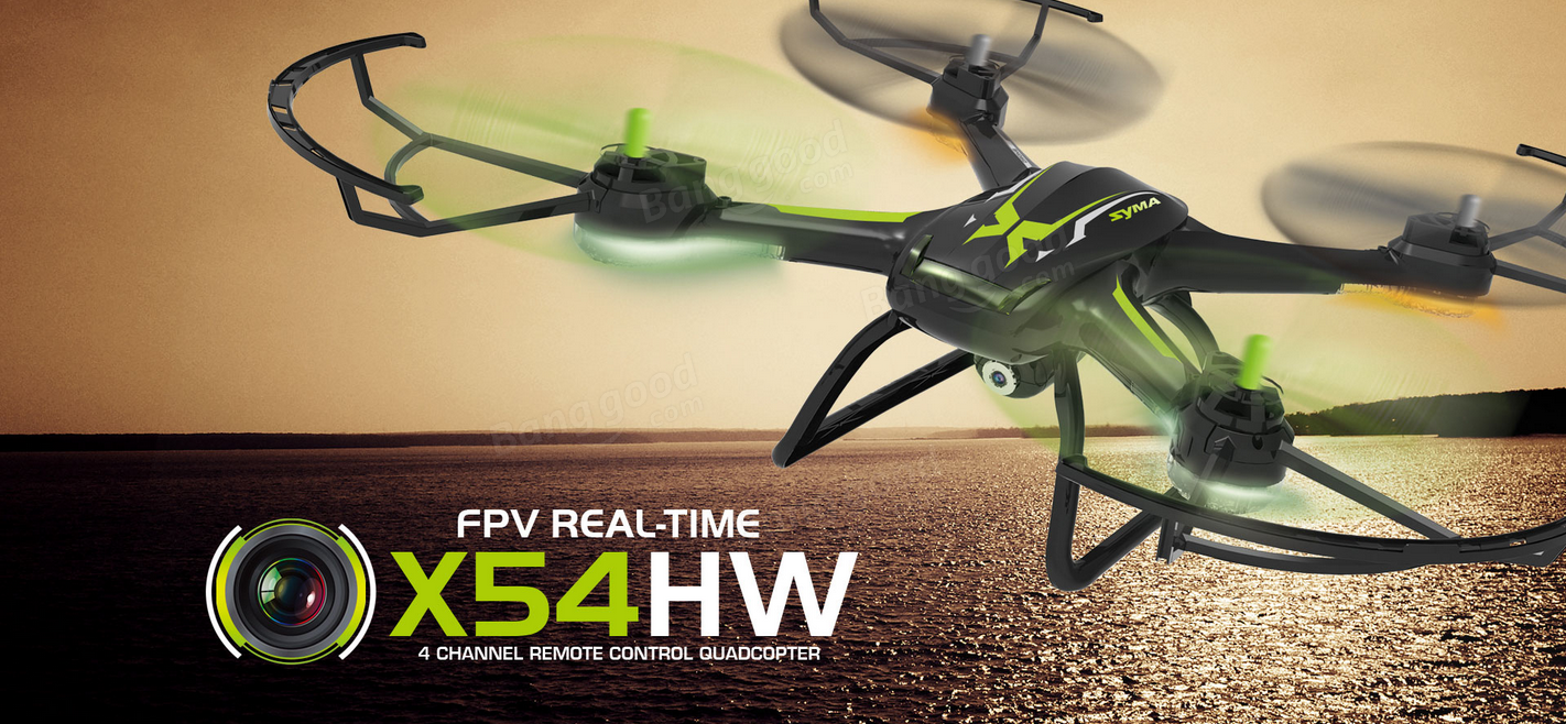 Syma X54HW FPV With 720P HD Camera 2.4G 4CH 6Axis Altitude Hold RC Quadcopter - RACERC