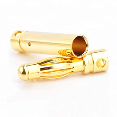 ProtonRC 5Pair 4mm Gold-plated RC Battery Bullet Banana Plug Male Female Banana Connector
