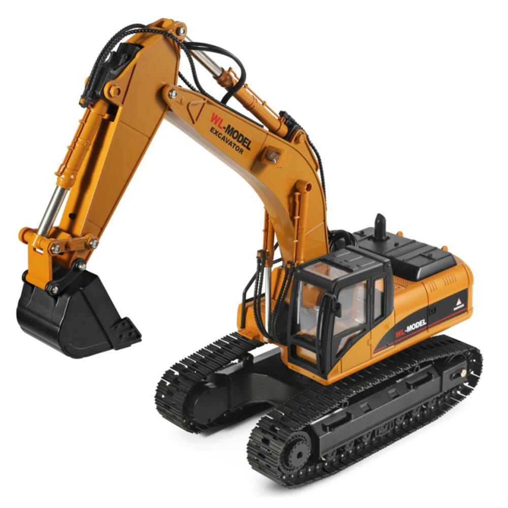 WLTOYS 16800 Alloy 1:16 2.4G RC Excavator Simulation Digger with LED Light Smoke