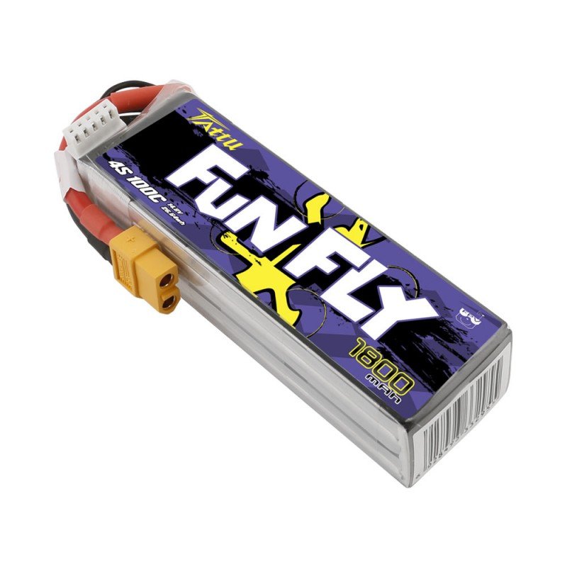 Tattu Funfly Series 1800mAh 14.8V 100C 4S1P Lipo Battery Pack with XT-60 Plug