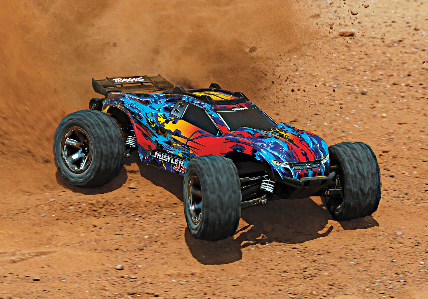 Traxxas Rustler 4X4 VXL Brushless RTR 1/10 4WD Stadium Truck (Red) w/TQi 2.4GHz Radio & TSM - RACERC