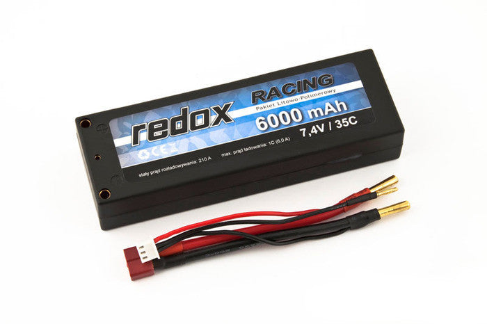Redox RACING 6000 mAh 7,4V 35C Hardcase - car LiPo pack - RACERC