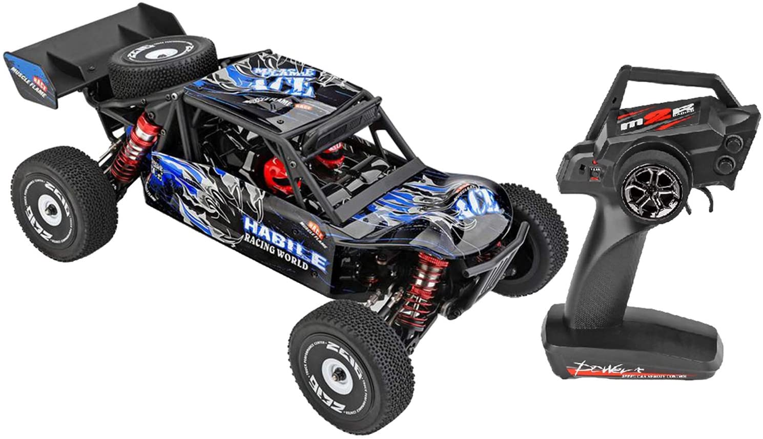 Wltoys 124018 High Speed Racing Car 60km/h 1/12 2.4GHz RC Car Off-Road Drift Car RTR 4WD with Aluminum Alloy Chassis Zinc Alloy Gear